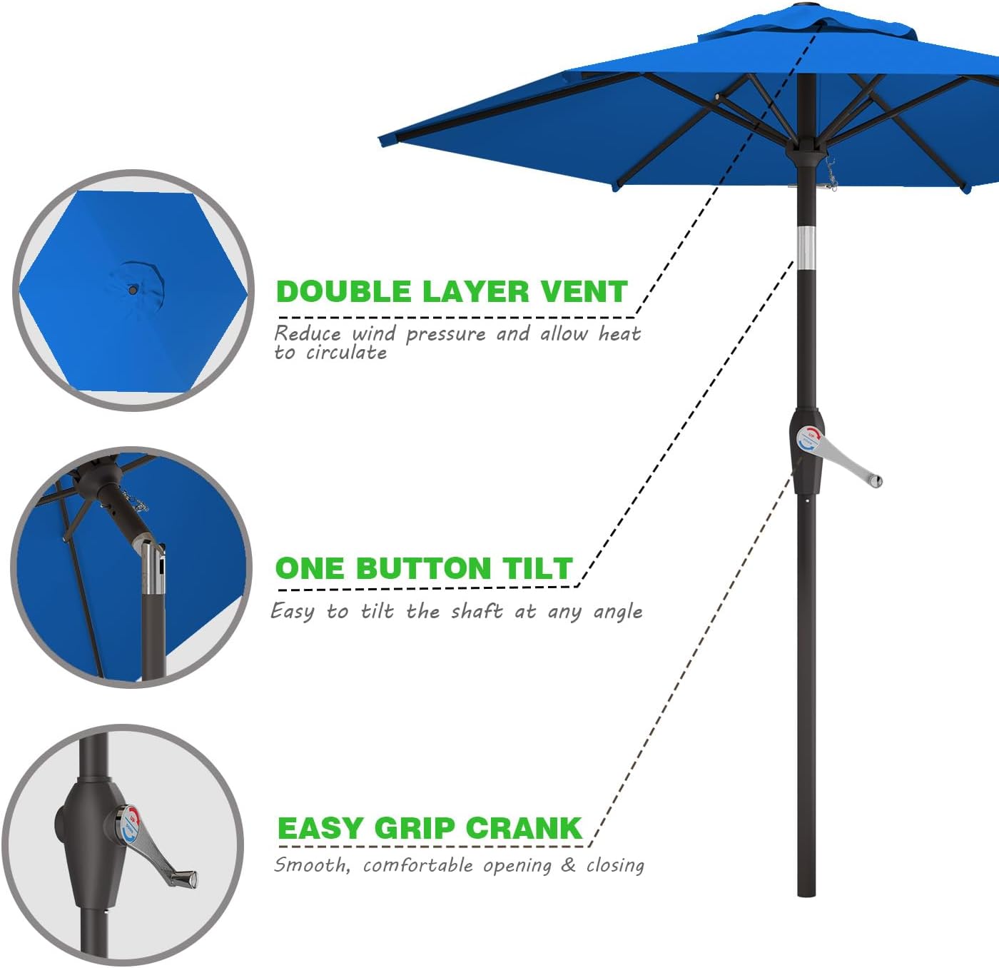 SunGlide™ terrasseparasoll